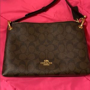 Leather coach purse